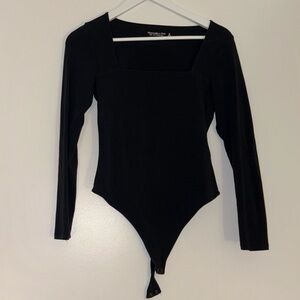 Abercrombie & Fitch Black Long Sleeve Bodysuit